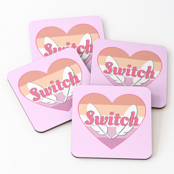 Item preview, Lesbian Pride Switch Heart designed and sold by Featherscape.