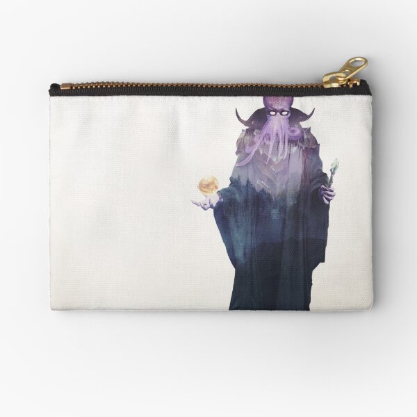 Mind Flayer (Illithid) Dnd /D&D / Dungeons and Dragons Double Exposure Modern Art Zipper Pouch