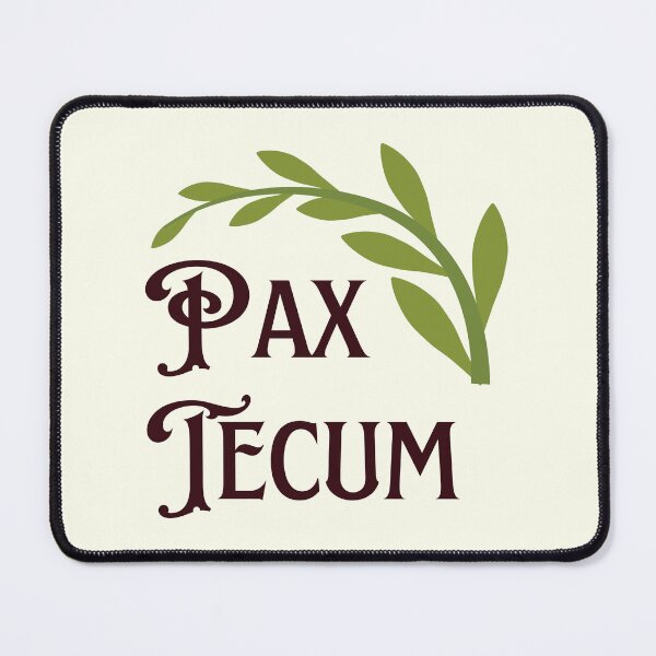 Item preview, Pax Tecum Peace Be With You Latin Catholic Greeting designed and sold by IceCreamMuseum.