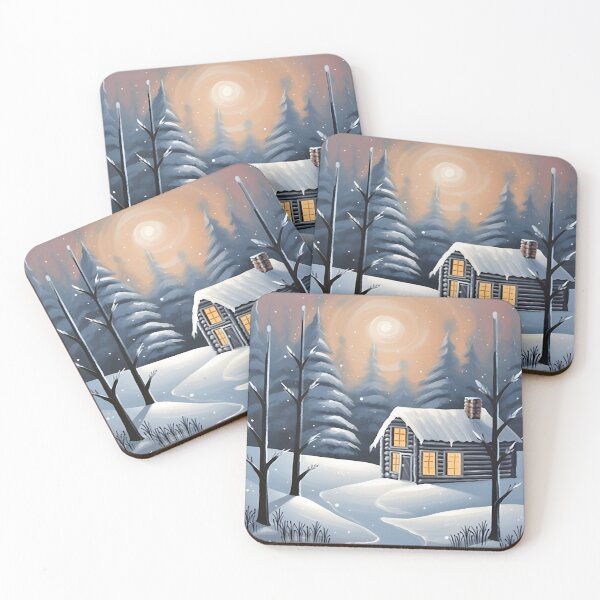 Item preview, Cozy Cottage, Winter Scene designed and sold by Waveval.