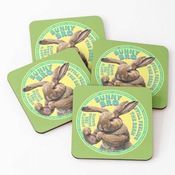 Item preview, PMD00631 Progressive Movement Designs funny bunny for Easter or any day of the year shows you support progressive policy goals for progressive Democrats and Independents and Bernie Sanders supporters designed and sold by ProgressiveLeft.