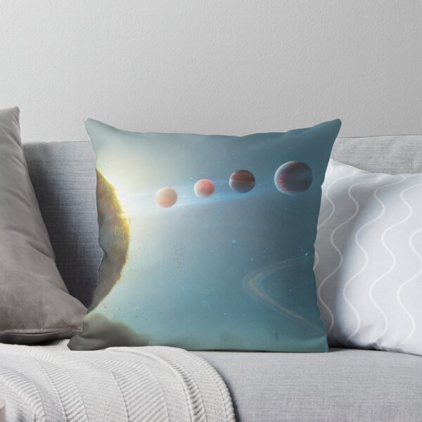 Item preview, 4 Gas Giants Orbiting Dead Planet in Clear Blue Galaxy designed and sold by Space-Wear.