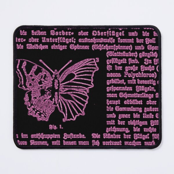 Item preview, Black and Pink Butterfly German Illustration Text Diagram Butterflies Negative Image designed and sold by kattakitty.