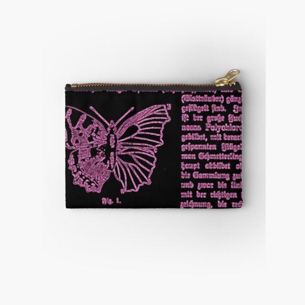 Item preview, Black and Pink Butterfly German Illustration Text Diagram Butterflies Negative Image designed and sold by kattakitty.