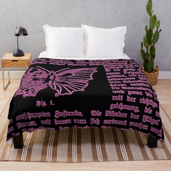 Item preview, Black and Pink Butterfly German Illustration Text Diagram Butterflies Negative Image designed and sold by kattakitty.