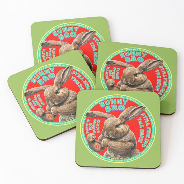 Item preview, PMD00632 Progressive Movement Designs funny bunny for Easter or any day of the year shows you support progressive policy goals for progressive Democrats and Independents and Bernie Sanders supporters designed and sold by ProgressiveLeft.