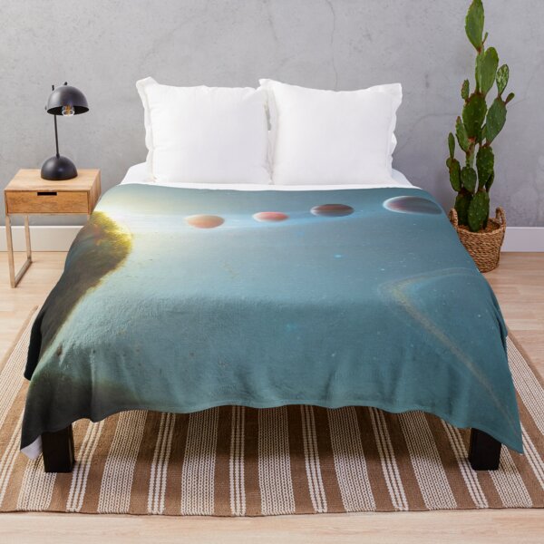 Item preview, 4 Gas Giants Orbiting Dead Planet in Clear Blue Galaxy designed and sold by Space-Wear.