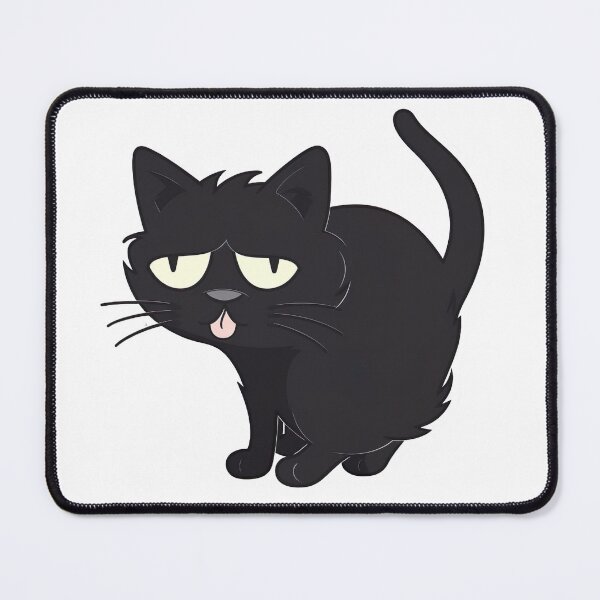Item preview, Cheeky black cat sticking out tongue designed and sold by DailyDragon.