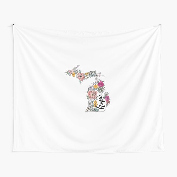 Michigan Home Floral Tapestry