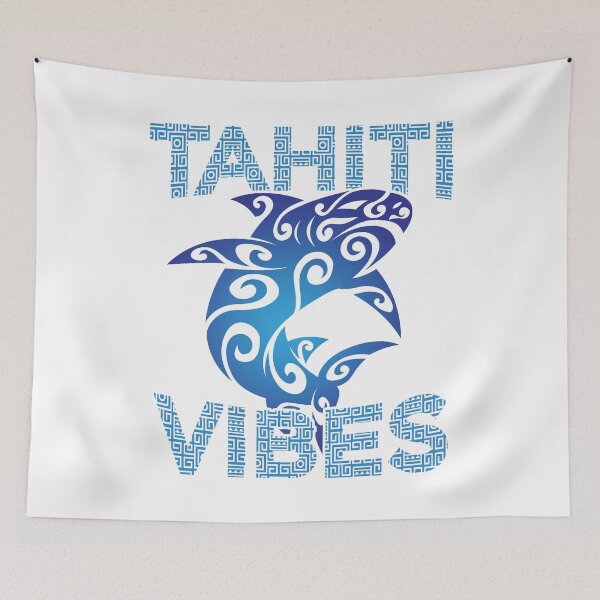 Item preview, Tribal Shark Tahiti Vibes Tropical Island French Polynesian designed and sold by MintedFresh.