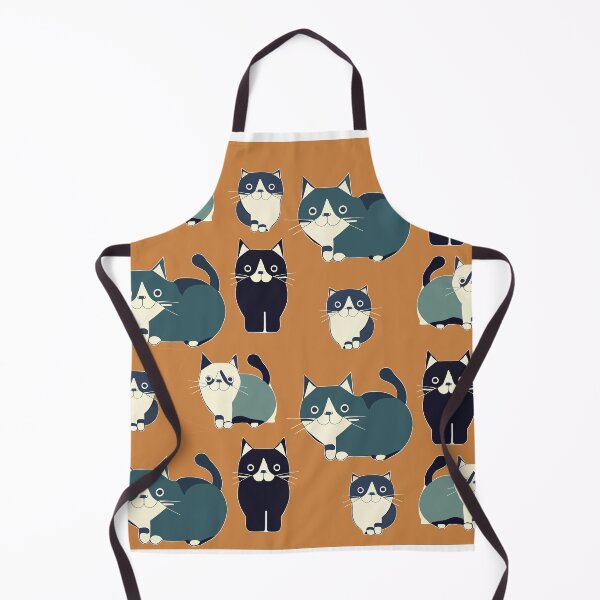 Item preview, Blue cats in terracota backgound pattern designed and sold by Arktos-Design.