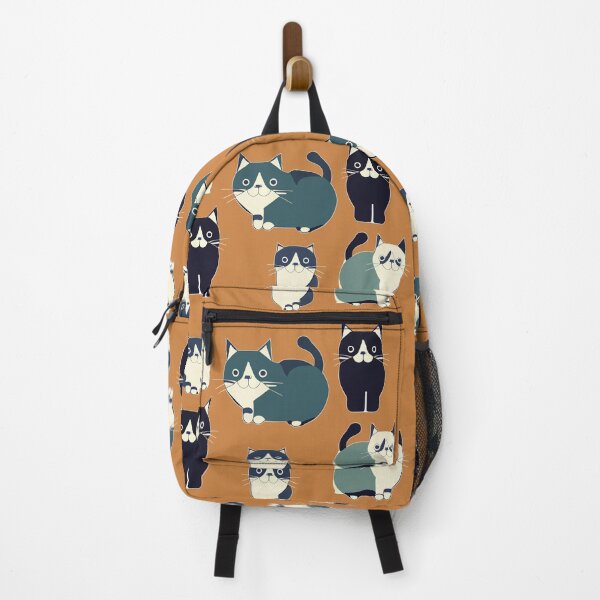 Item preview, Blue cats in terracota backgound pattern designed and sold by Arktos-Design.