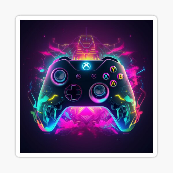 Neon Tropical Leaves Xbox One Controller Skin - StickyBunny