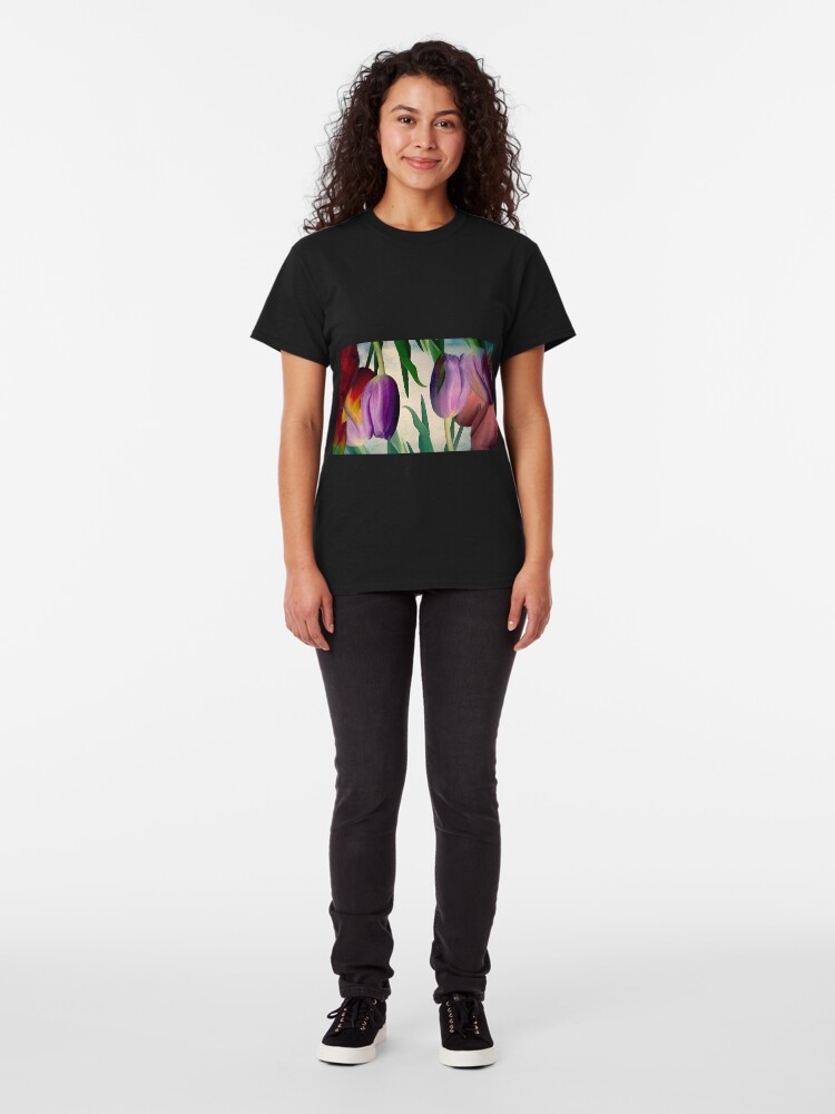 Alternate view of Tulips Gone Topsy Turvy Classic T-Shirt