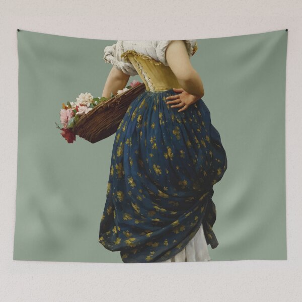 Item preview, Maiden With a Basket of Roses designed and sold by creativecaileigh.