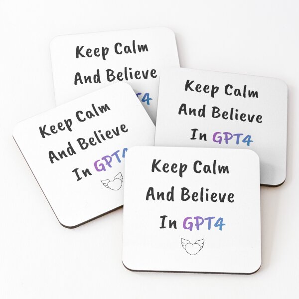 Item preview, GPT4 T-Shirt White - Keep Calm and Believe In GPT4   designed and sold by Majmarketers.