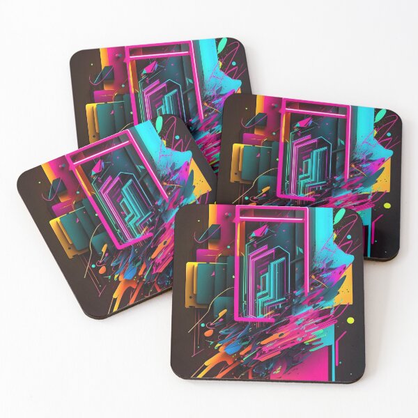 Item preview, abstract neon - color splash designed and sold by R&B Art and design.