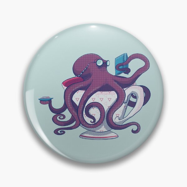 Item preview, Octopus teacup books bibliophile designed and sold by j-nash-art.