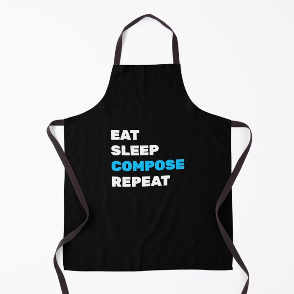 Item preview, Eat Sleep Compose Repeat - funny composer memes designed and sold by Inspirationmotivation.