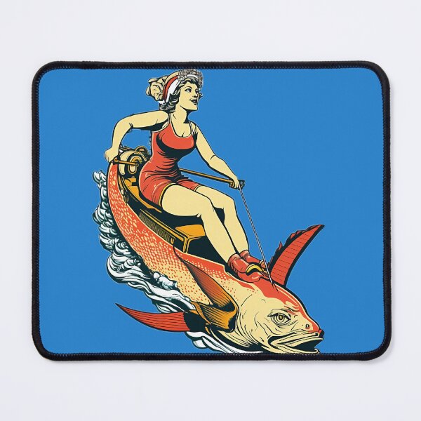 Item preview, Woman Riding a Salmon in Driva designed and sold by Void-Fantasies.