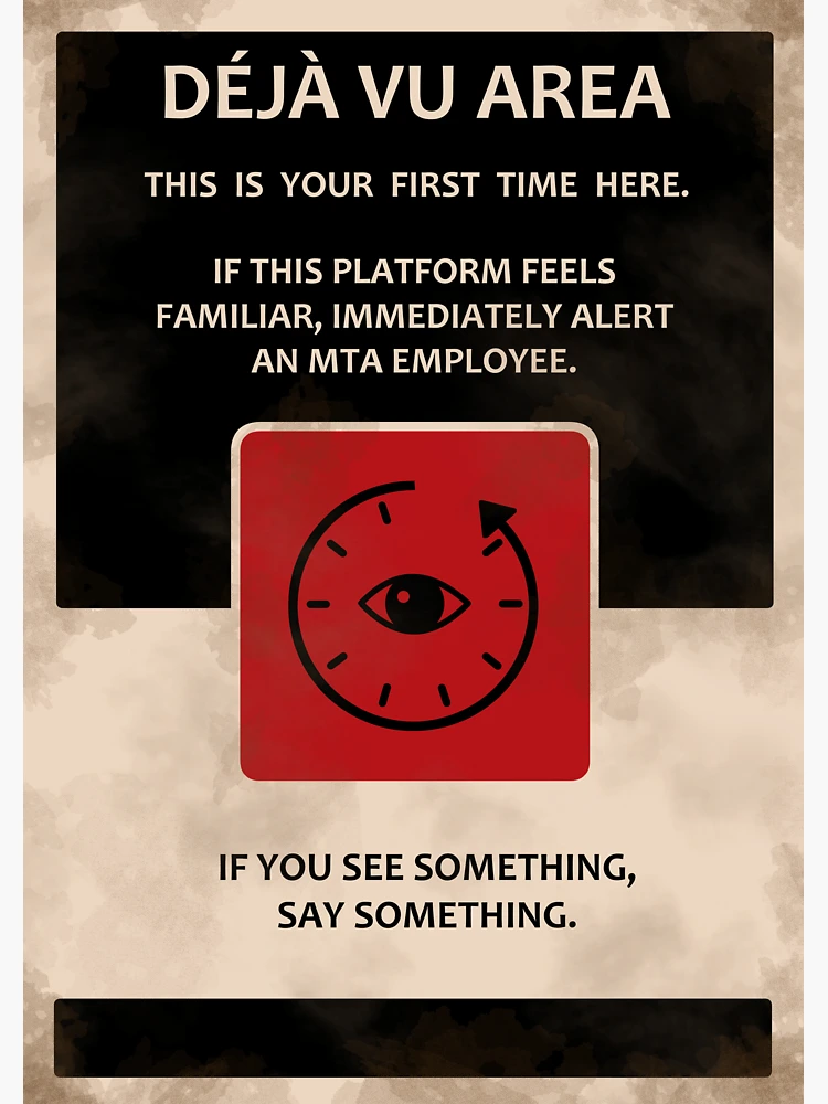 Premium Matte SCP Foundation Déja Vu Warning Poster 