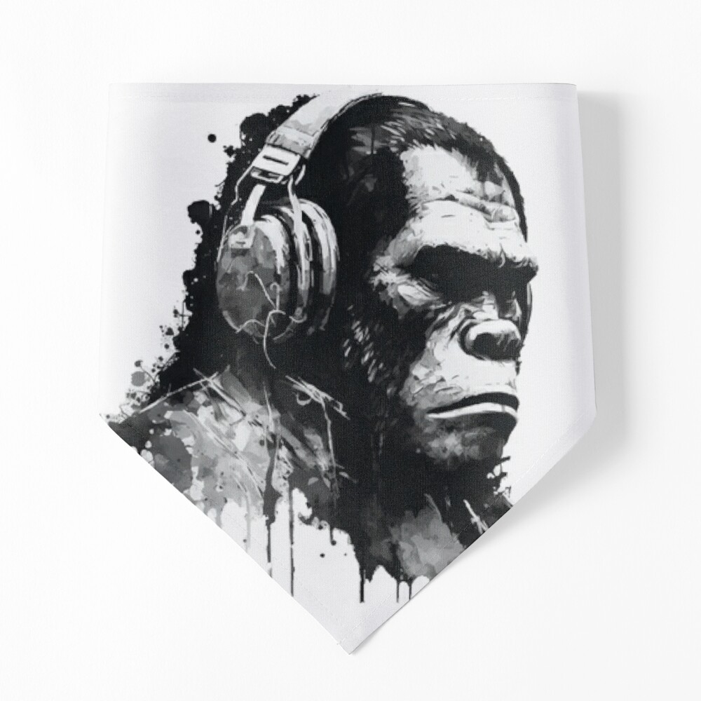 Cool Gorilla With Headphones Vintage Unique Gifts For Women Funny Cute –  BlacksWhite