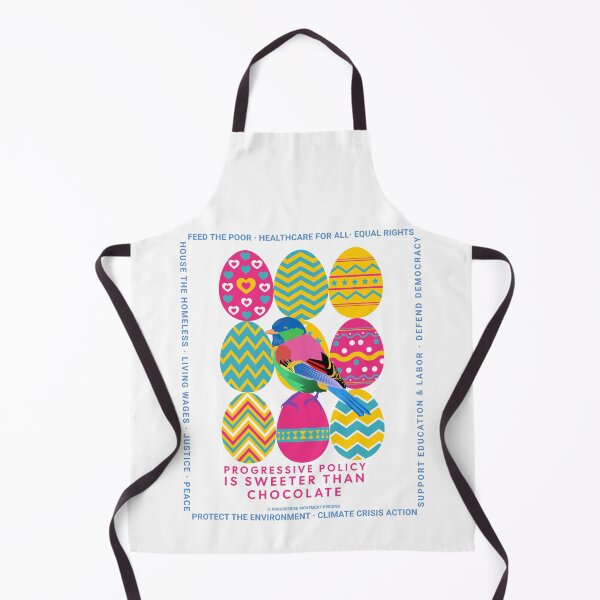 Item preview, PMD00639 Progressive Movement Designs Easter Eggs bird with 12 policy goals for progressive Democrats Independents and Bernie Sanders supporters who know progressive policy is sweeter than chocolate designed and sold by ProgressiveLeft.