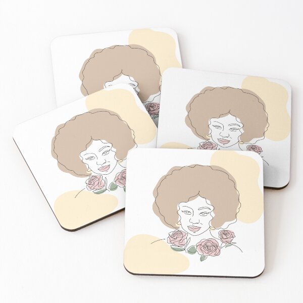 Item preview, Hand drawn line minimalist art curly woman flower illustration designed and sold by mjenniart.