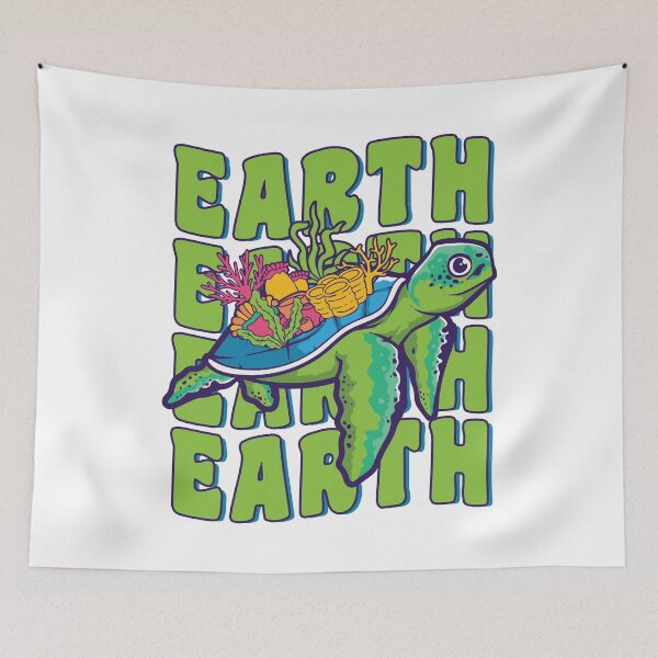 Item preview, Groovy Earth Day Sea Turtle Lover Wildlife Conservation designed and sold by MintedFresh.