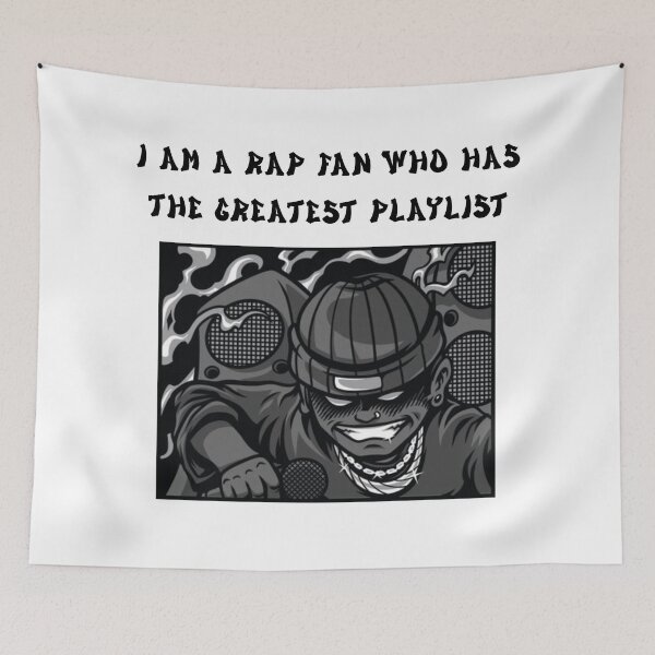 Item preview, i am a rap fan  designed and sold by -DEEWOLF-.