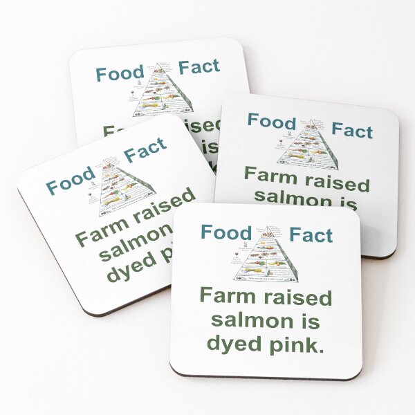 Item preview, Farm Raised Salmon Is Dyed Pink - Food Fact designed and sold by CrankyOldDude.
