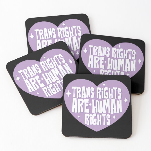 Item preview, Lavender Trans Rights are Human Rights on Black designed and sold by Olivia Oltmanns.