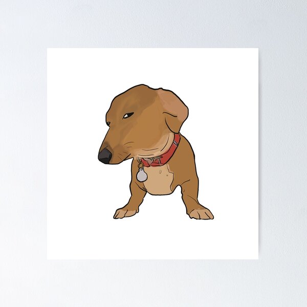Item preview, Side eye dog dachshund meme designed and sold by Hanasroad.