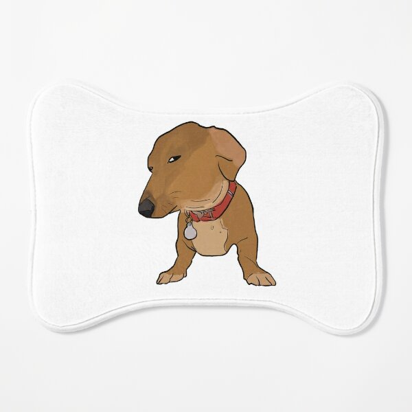 Sus dog meme Bath Mat for Sale by TheBigSadShop