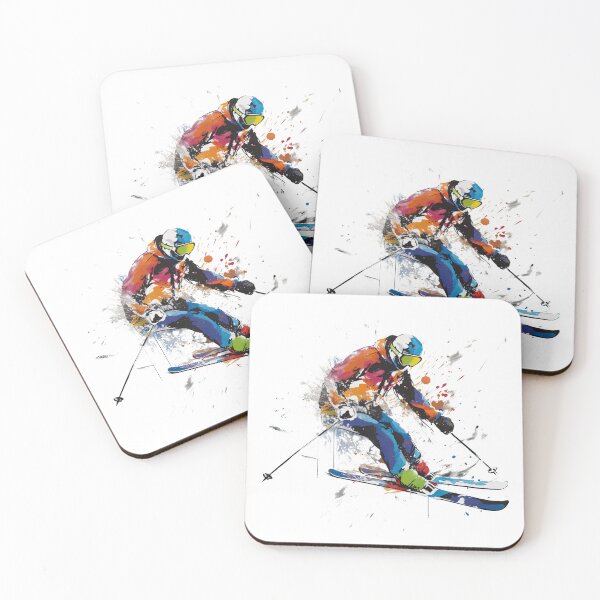 Item preview, Hit the Slopes in Style: Shop our Skier Print Apparel and Homeware Collection! designed and sold by ThePurpleMelon.
