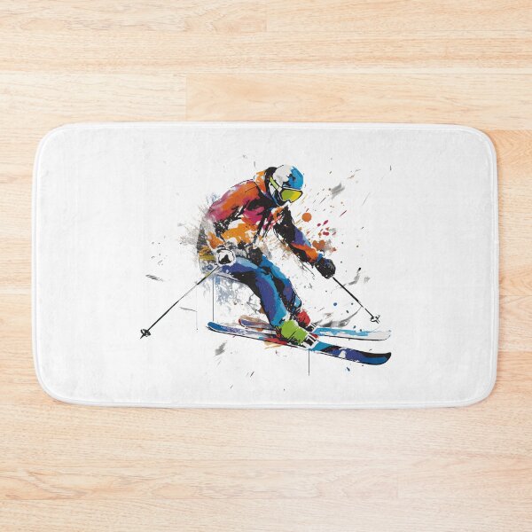 Item preview, Hit the Slopes in Style: Shop our Skier Print Apparel and Homeware Collection! designed and sold by ThePurpleMelon.