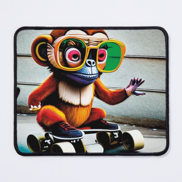Item preview, crazy monkey on skates designed and sold by artegrafico92.