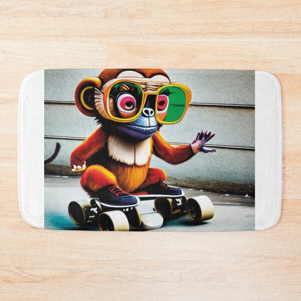 Item preview, crazy monkey on skates designed and sold by artegrafico92.