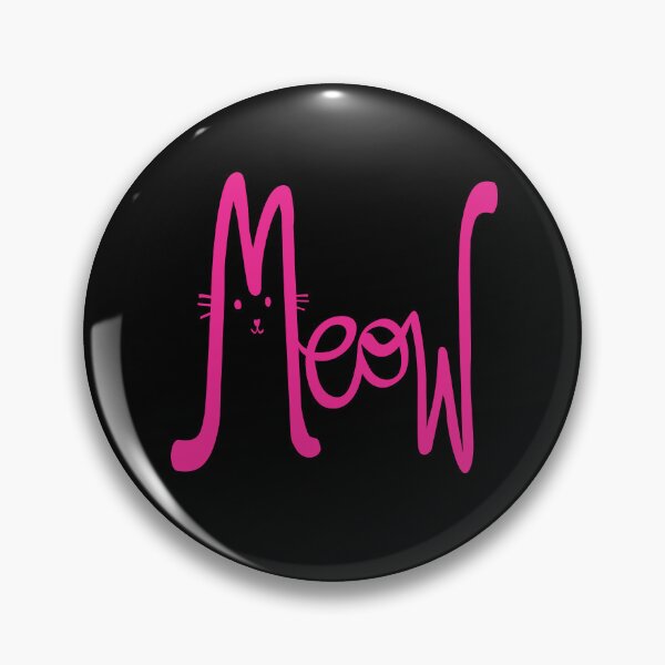 Item preview, Meow Cute Cat Magenta Minimalist FunnyTypography designed and sold by Zazizu.
