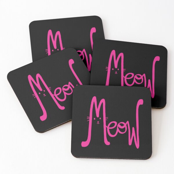 Item preview, Meow Cute Cat Magenta Minimalist FunnyTypography designed and sold by Zazizu.