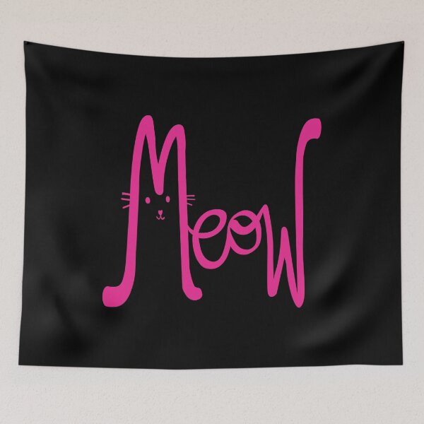 Item preview, Meow Cute Cat Magenta Minimalist FunnyTypography designed and sold by Zazizu.