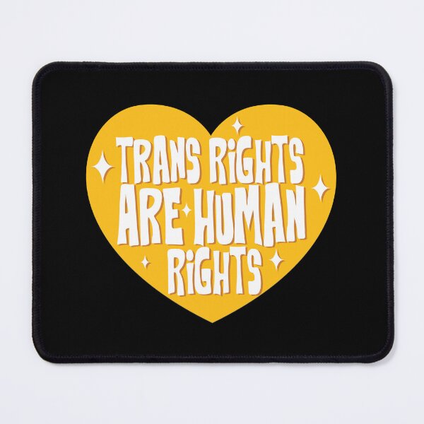 Item preview, Yellow Trans Rights are Human Rights on Black designed and sold by Olivia Oltmanns.