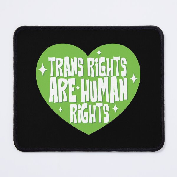 Item preview, Green Trans Rights are Human Rights on Black designed and sold by Olivia Oltmanns.