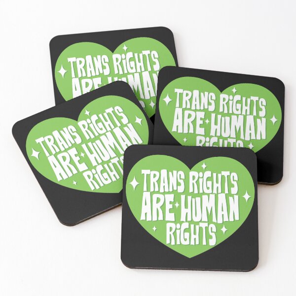 Item preview, Green Trans Rights are Human Rights on Black designed and sold by Olivia Oltmanns.
