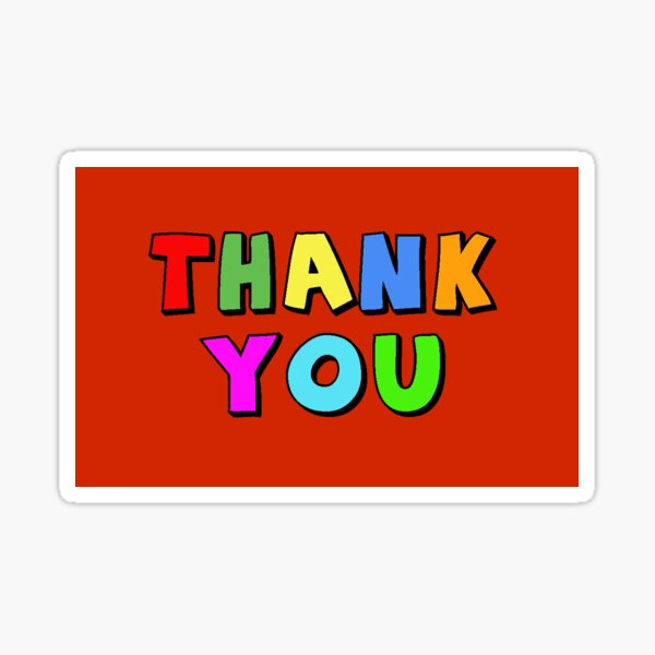 Item preview, RAINBOW COLORFUL THANK YOU Tip Jar Sticker designed and sold by StickersBySB.