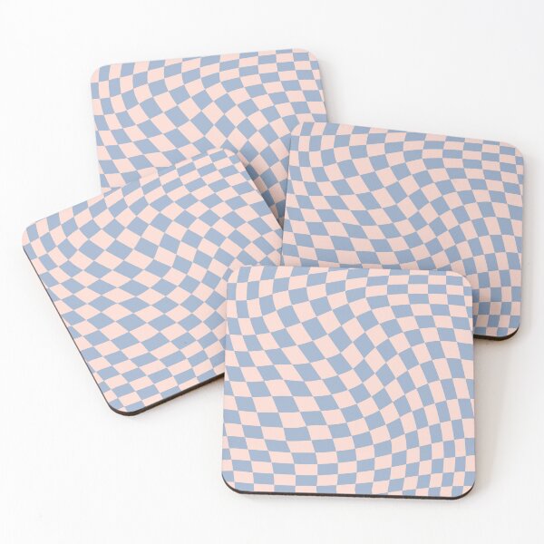 Item preview, Pastel Pink and Blue Twisted Checkerboard designed and sold by thelustrous.