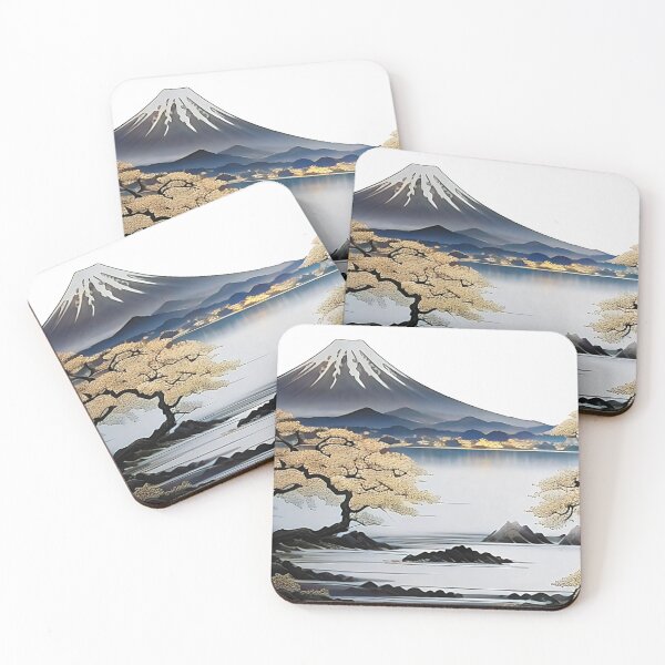 Item preview, "Reflections of Mount Fuji: Today's Sunset and Tomorrow's Sunrise" Blossom Set Today  designed and sold by 9000MilesToHome.