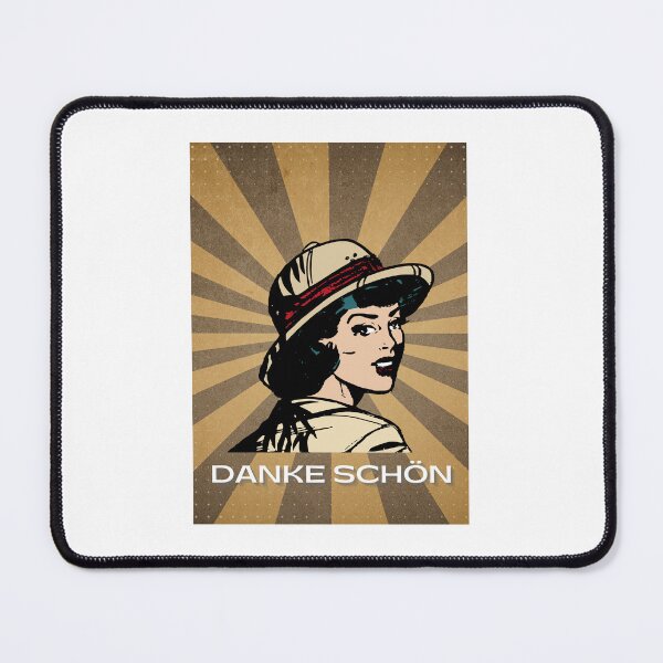 Item preview, "Danke schön" (Thank you very much) with a retro style woman designed and sold by RM-Journey.