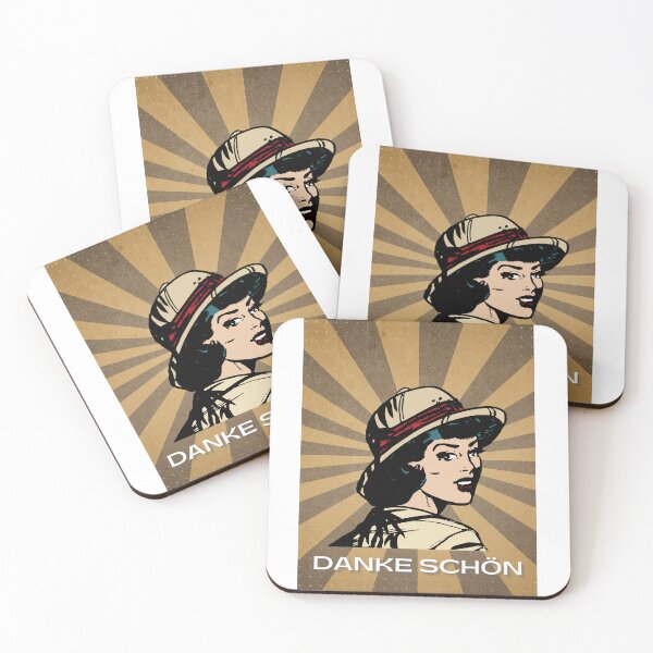 Item preview, "Danke schön" (Thank you very much) with a retro style woman designed and sold by RM-Journey.