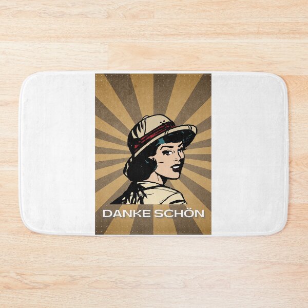 Item preview, "Danke schön" (Thank you very much) with a retro style woman designed and sold by RM-Journey.